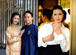 Runner-up Huong Ly performed a family ceremony with her businessman husband, suspected of being pregnant because of 1 detail