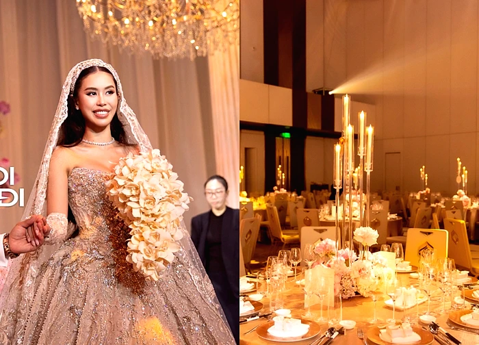 63 bàn tiệc cưới của Tiên Nguyễn gây choáng với toàn món nhà giàu