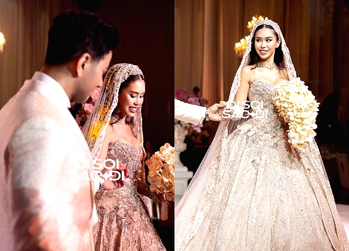 Ái nữ nhà tỷ phú Johnathan Hạnh Nguyễn hoá công chúa trong lễ cưới, visual bùng nổ bên cạnh chồng gốc Dubai