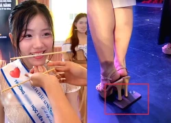 Cuộc thi Hoa hậu gây sốc khi bắt thí sinh đạp điện thoại, ngậm đũa học catwalk