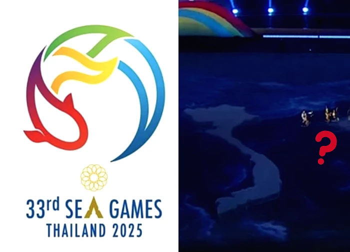 SEA Games 33: Causing outrage, the map of Vietnam lacks Hoang Sa, Truong Sa