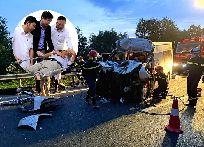 Serious accident on Da Nang - Quang Nam highway, 13 people were hospitalized in emergency