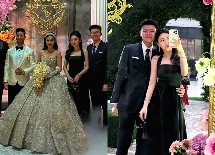 Vợ chồng thiếu gia Phan Hoàng check-in ở đám cưới Tiên Nguyễn