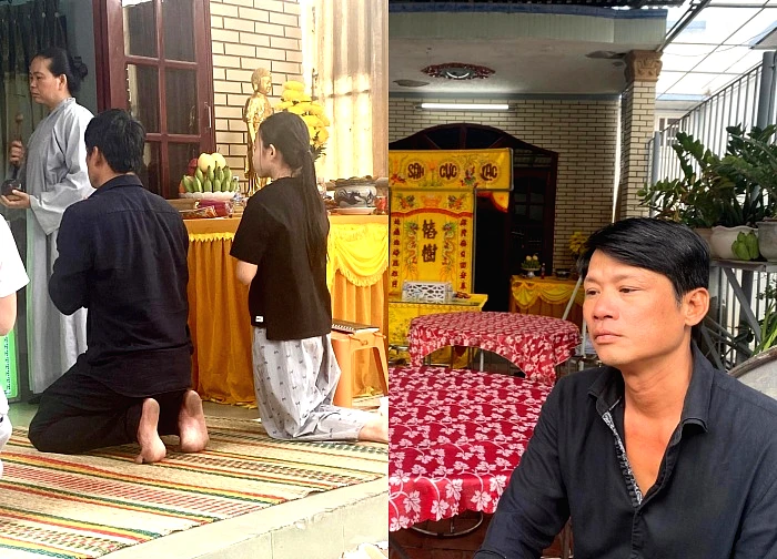 Thuong Tin's ex-wife took her daughter to the funeral, her son once had a shocked attitude to his step-aunt