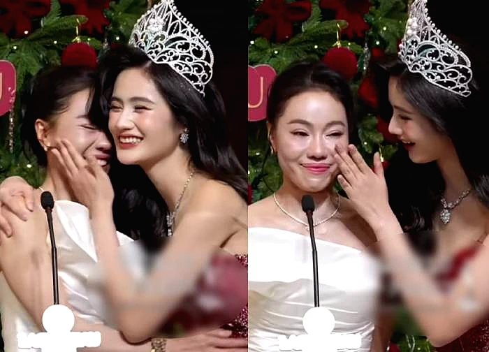 Aunt Dung cried because Ý Nhi was struggling abroad, while the beauty queen earned 30 million VND per month from her job.