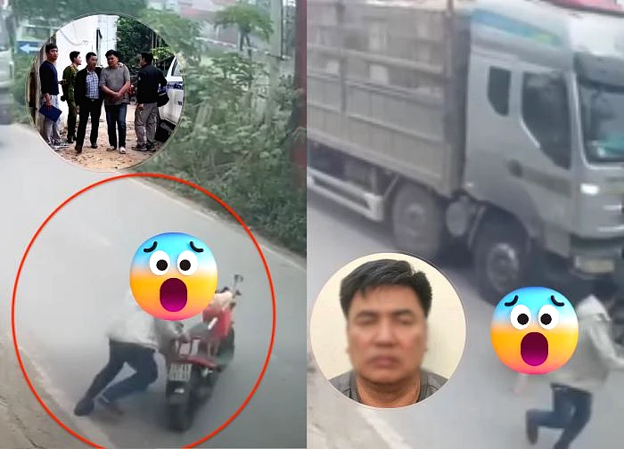 Hanoi: Young man detained for pushing traffic police officer into truck; netizens strongly condemn him!