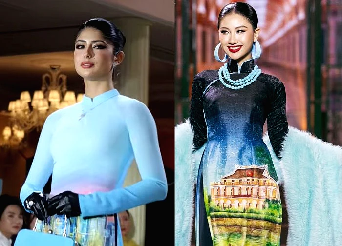 Miss Phuong Linh enters top 5 best 'Ao Dai' (traditional Vietnamese dress) category, showing promising signs, sparking debate among fans?