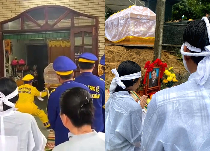 "Khi tôi thắp nhang cho anh Thương Tín, vừa cắm cây nhang xuống thì bóng đèn bên phải nổ, tắt luôn"