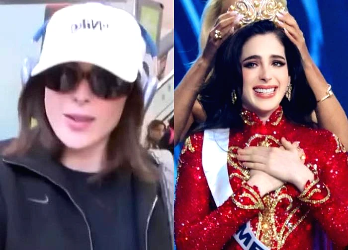 The new Miss Universe was upset because no one greeted her upon her return home, and she bowed her head, not daring to look at anyone.