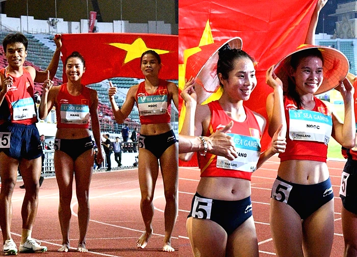 Điền kinh Việt Nam lập kỷ lục SEA Games, 4 chàng trai cô gái Việt khiến đối thủ phải "khiếp sợ" trên đường chạy