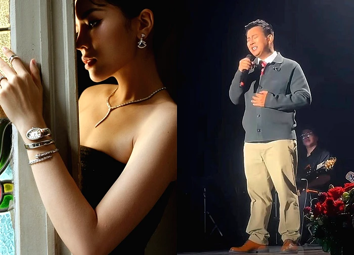 Hoa hậu Kỳ Duyên dát đầy trang sức đắt tiền lên người, Hoài Lâm gây tranh cãi