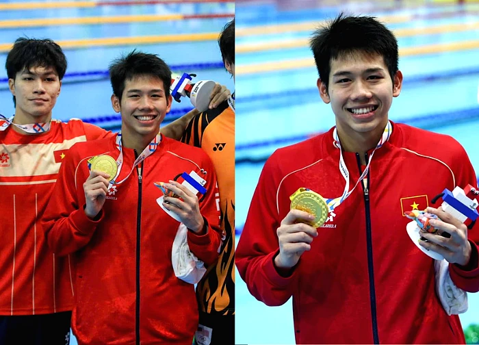 Quang Thuấn wins gold medal at SEA Games 33, reveals secret motivational call from Ánh Viên.