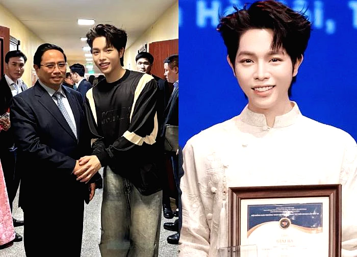 Đức Phúc được Thủ tướng Phạm Minh Chính bắt tay chúc mừng, đính chính 1 điều