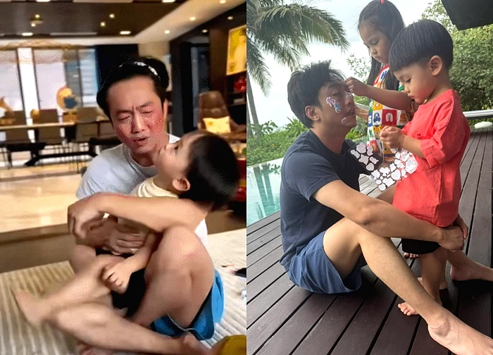 Có là đại gia như Cường Đô La hay CEO như Lâm Thanh Kim thì cũng bị ái nữ mang ra làm búp bê, tô son điểm phấn như thường!