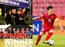 Quang Hải ăn mừng giữa dòng người, người tạo "bão" lần đầu xuống đường