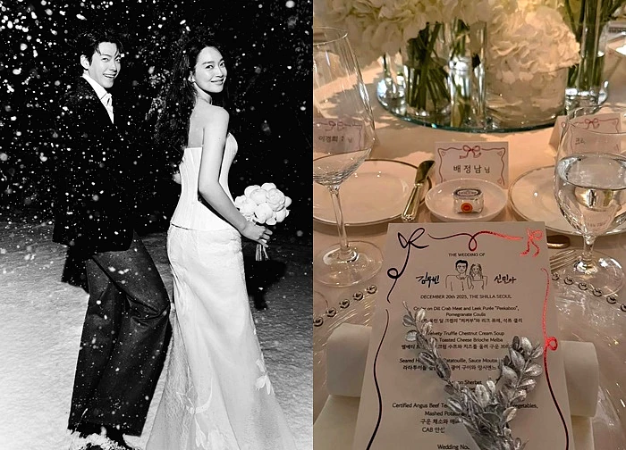 Rò rỉ ảnh hiếm của chú rể Kim Woo Bin, thực đơn tiệc cưới và quà tặng khách sang xịn gây choáng