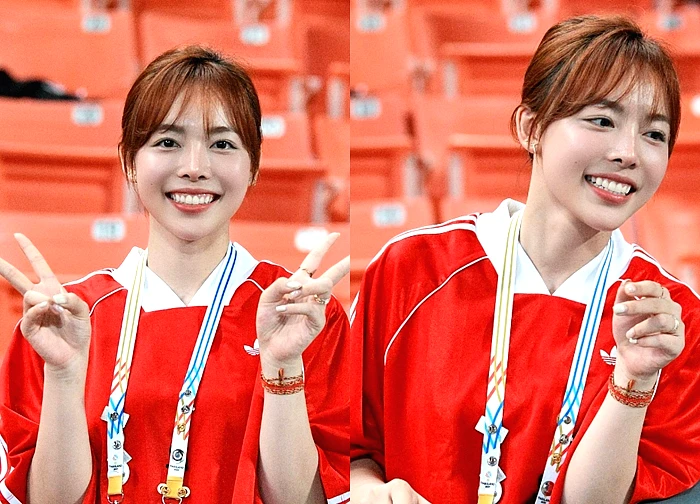"Sốc visual" nữ xạ thủ đẹp nhất SEA Games khi đến cổ vũ U22 Việt Nam, còn đặc biệt nhắc đến 1 cầu thủ