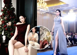 Đỗ Thị Hà diện váy ngắn đón Giáng sinh, "đôi kiếm Nhật" 1m11 gây chú ý