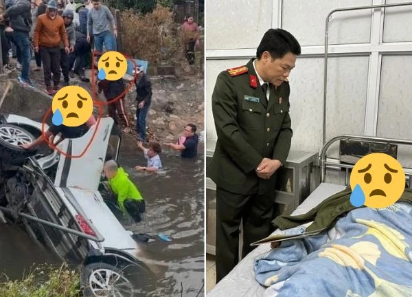 The case of a car plunging into a ditch in Nam Dinh: The female driver did something unexpected at the last minute?