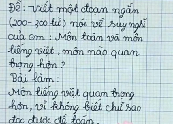Học sinh tiểu học viết văn "nịnh" cô dạy tiếng Việt nhưng nhận cái kết đắng, dân tình tranh cãi vì 4 từ giáo viên phê trong bài