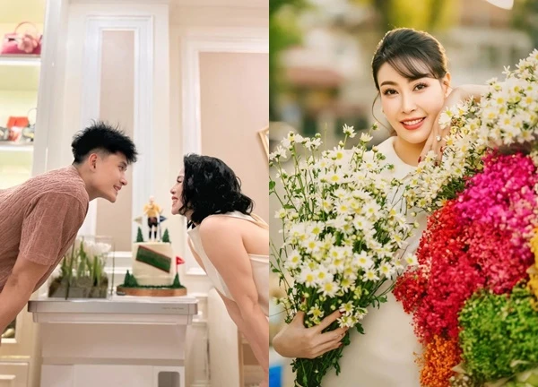 Nhan sắc 'không tuổi' của Hà Kiều Anh, Lệ Quyên và bồ trẻ quấn quýt không rời