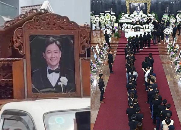 Quy Binh ceremonial ceremony: Family members made a strange move at the gate, touched by the photo of the hearse