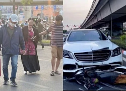 Female Mercedes driver collides with many motorbikes in Ho Chi Minh City: Heartbreaking cause revealed