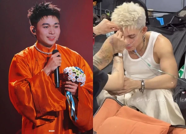 1 sao nam Vbiz gây hoang mang khi phải thở bình oxy trong hậu trường concert Anh Trai Vượt Ngàn Chông Gai