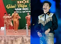 Clip of Duong Domic performing high school art performance, predicting 1 thing in the present, Negav is embarrassed on his behalf