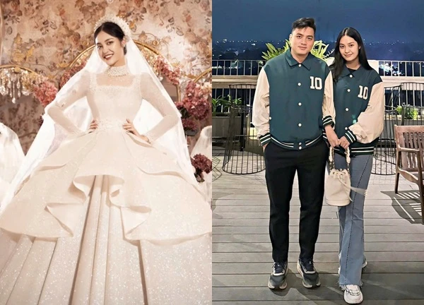 Hoa hậu 99 tung ảnh mặc váy cưới lộng lẫy giữa lúc vướng tin kết hôn với bạn trai Phó giám đốc