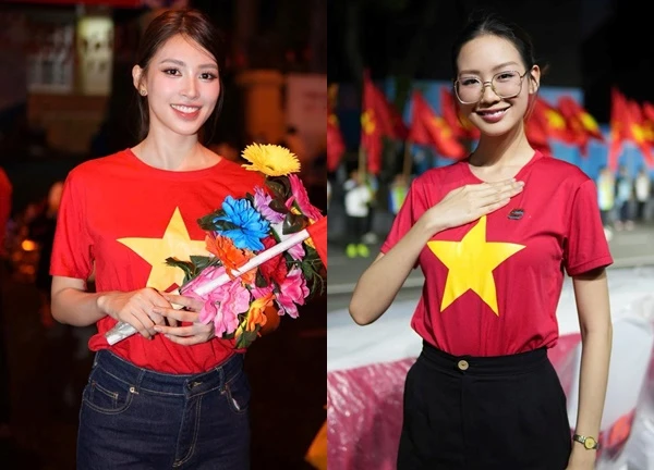 Thanh Thủy, Tiến Luật, Thúy Ngân và dàn nghệ sĩ Việt tham gia diễu hành ngày 30/4: "Hòa bình đẹp như nụ cười của người dân khi nhìn thấy từng khối diễu binh, diễu hành!"