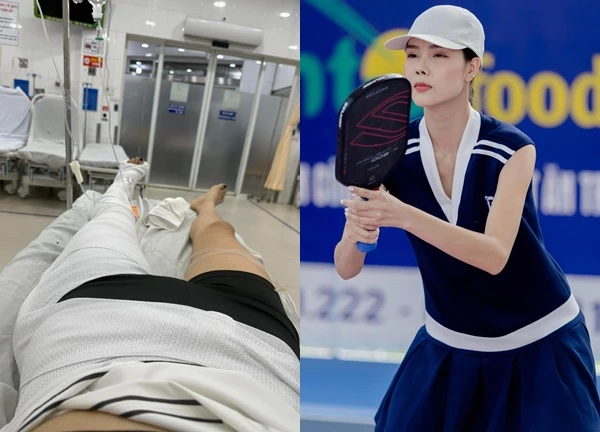 Clip cận cảnh sao nữ Vbiz chấn thương gãy chân ngay giữa sân pickleball, dàn sao Việt hốt hoảng tột độ