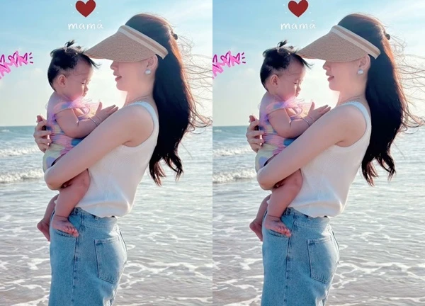 Hoa hậu Đặng Thu Thảo khoe khoảnh khắc ngọt ngào bên con gái út, nhan sắc tuổi 33 gây chú ý