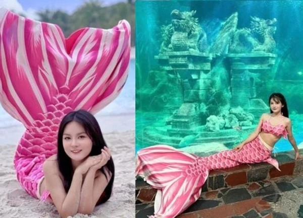 Nữ thạc sỹ xinh đẹp kể chuyện vui buồn nghề làm nàng tiên cá trong thủy cung