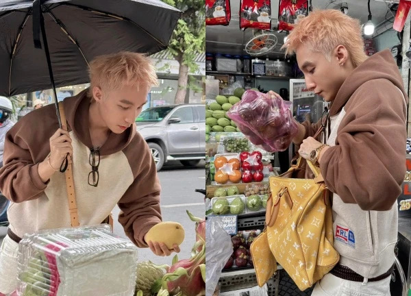 Son Tung promised to do, overturn Ben Thanh market, take a 300 million LV bag containing mangosteen