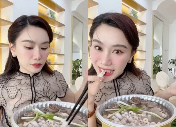 Clip MC Anh Thơ review lòng se điếu hot rần rần, dai như cao su, bị quán mắng?