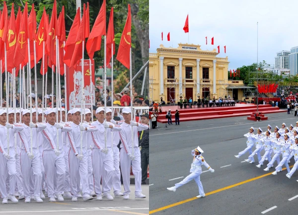 Hào hùng khí thế tổng duyệt diễu binh mừng kỷ niệm "70 năm Giải phóng Hải Phòng"