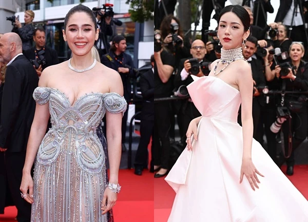 Thảm đỏ Cannes ngày 5: Châu Dã đọ sắc "chị đại" Chompoo Araya, nữ diễn viên Trung Quốc bị tóm khoảnh khắc đáng xấu hổ