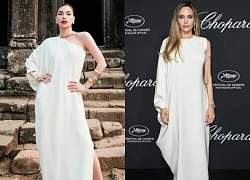 Angelina Jolie had the same idea as Ha Ho, dressed exactly the same, who is better?