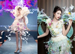 Miss Que Anh's top visual shows off her gorgeous dress, even Thien An has to be wary