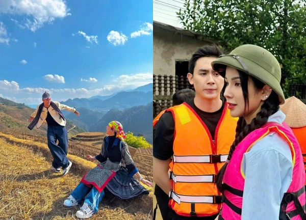 Diep Lam Anh and her 11-year-younger lover have actions that stir up social media, jealous.y is obvious