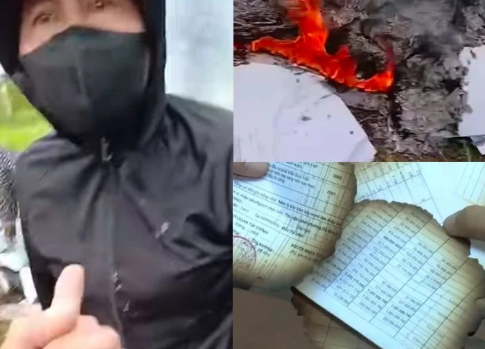 Case of documents with red seals being burned: initial results, shocking news about 2 people destroying them