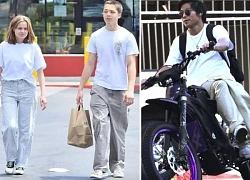 Angelina Jolie's biological son opposes Pax Thien's playfulness, politely down the street