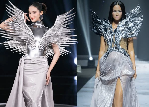 Ý Nhi 'chung mâm' thị phi với H'Hen Niê, catwalk lộ sự đơ cứng, clip so sánh sốc