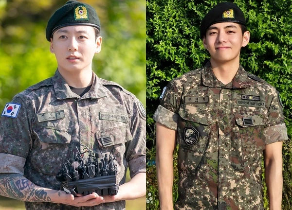 Cực phẩm BTS ngày xuất ngũ có 2 kiểu: V vạm vỡ bao nhiêu thì Jungkook phúng phính bấy nhiêu!