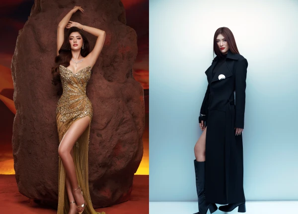 Huynh Tien at Miss Cosmo Vietnam 2025 "Burning eyes" with her perfect 1m80 body