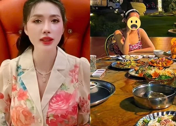 Ngan Collagen was 'bewitched', her face turned off the filter, making netizens gasp, losing her 'rich lady' qualities