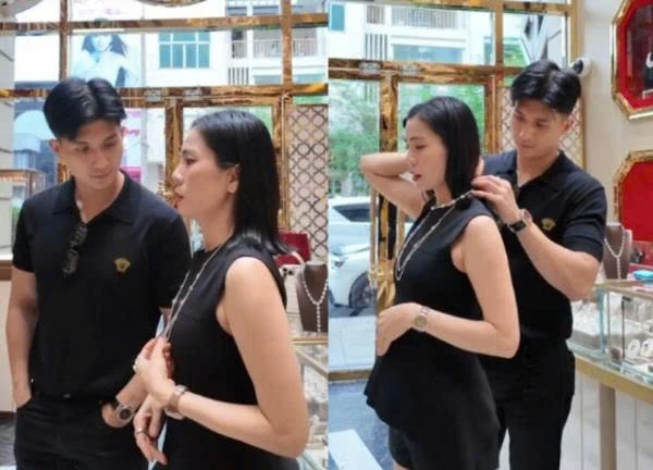 Le Quyen and her 12-year-younger lover buying diamonds are on the rise, are they getting married?