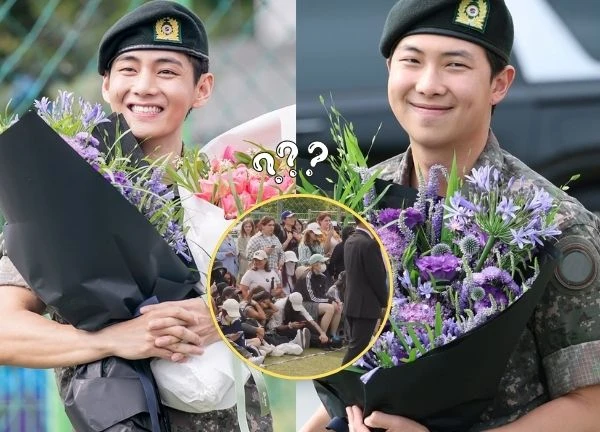 V and RM (BTS) discharged from the army, fans ignored HYBE's warning and rushed in screaming crazily