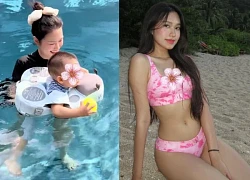 Doãn Hải My dẫn con đi bơi, lộ 1 điểm khiến dân tình sốc, chuyển hệ mẹ bỉm?